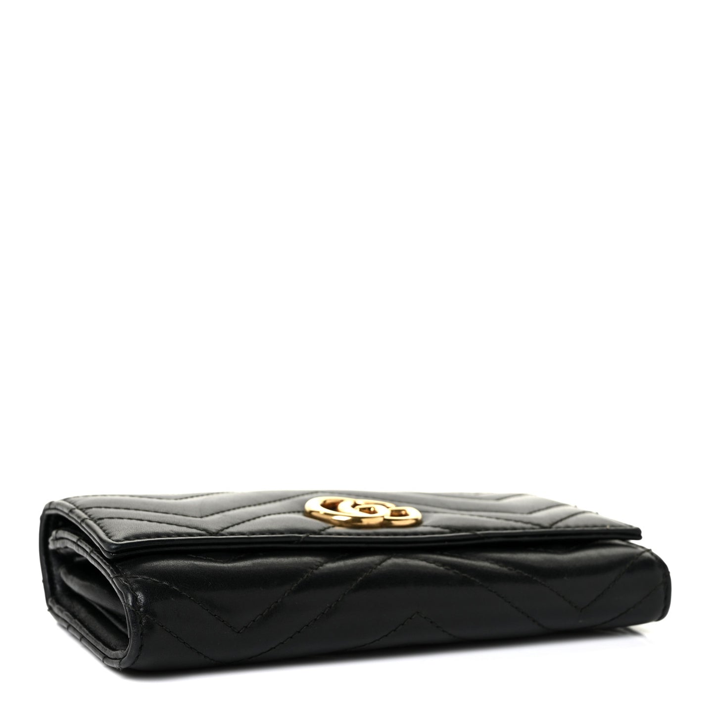 Calfskin Matelasse GG Marmont Continental Wallet Black