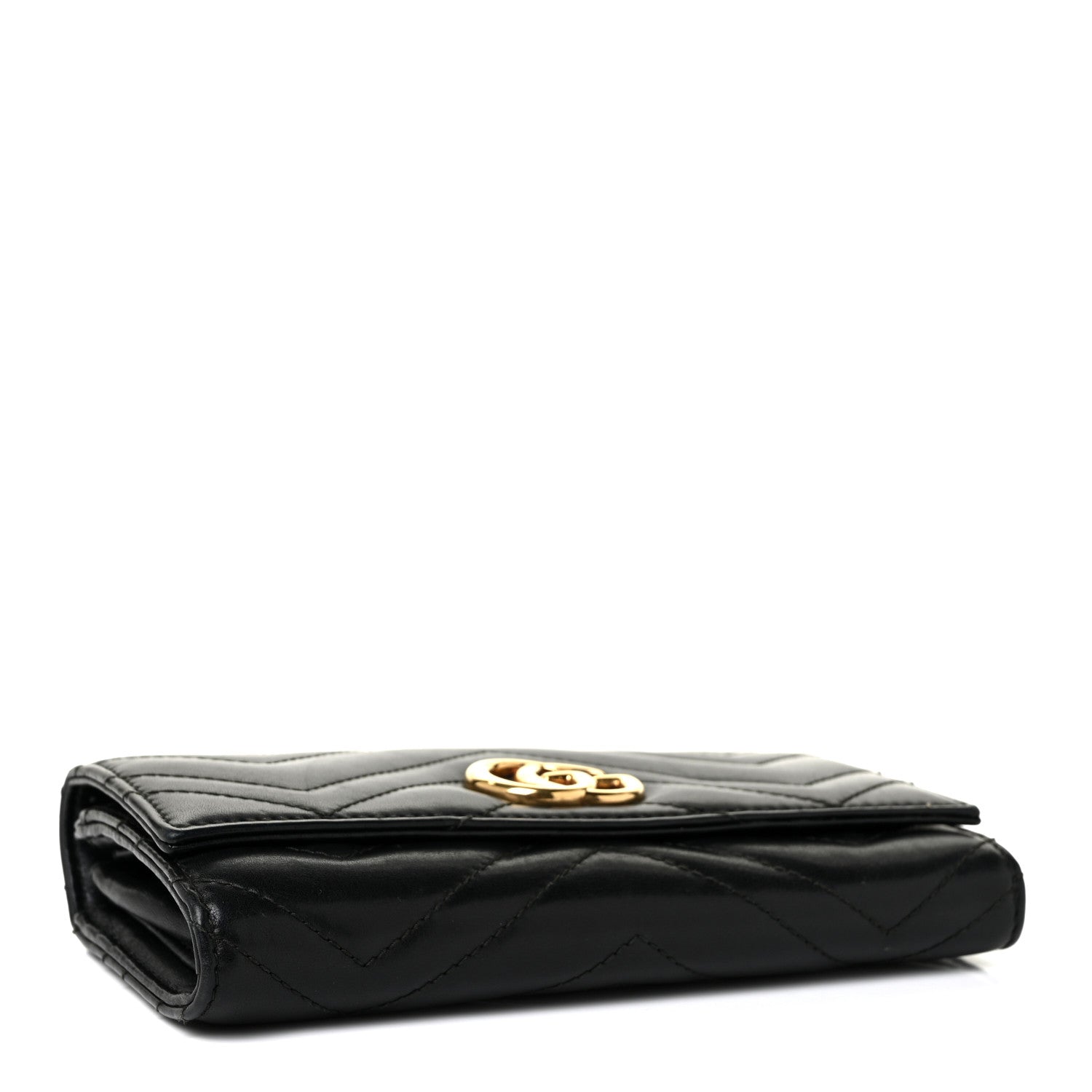 Gucci Calfskin Matelasse GG Marmont Continental Wallet Black 4 of 9