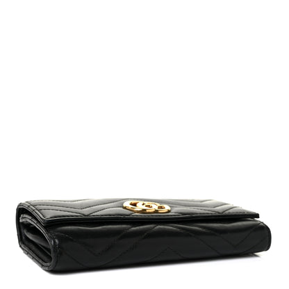 Gucci Calfskin Matelasse GG Marmont Continental Wallet Black 4 of 9
