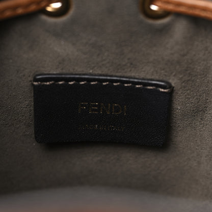 Fendi Vitello Cristallo Nature F is Fendi FF 1974 Embossed Mini Mon Tresor Bucket Bag Cuoio 6 of 8