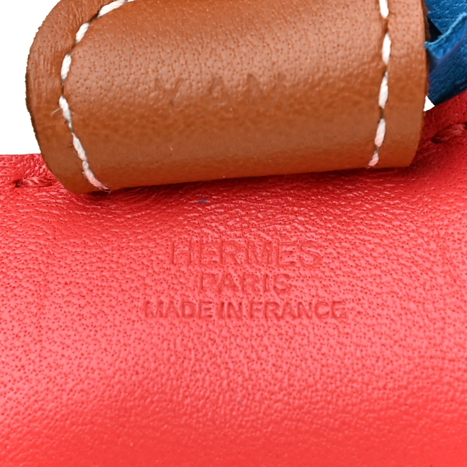 Hermes Milo Lambskin Grigri Rodeo Horse Bag Charm PM Rose Texas Bleu Zanzibar Gold 3 of 3