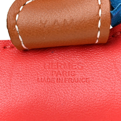 Hermes Milo Lambskin Grigri Rodeo Horse Bag Charm PM Rose Texas Bleu Zanzibar Gold 3 of 3