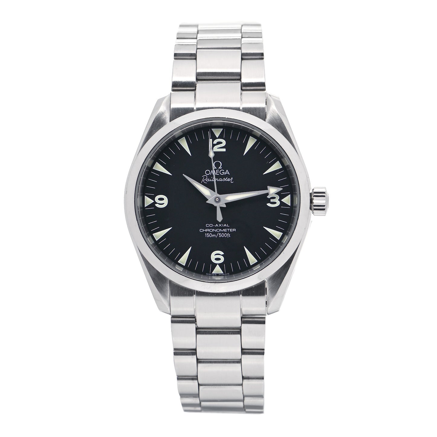 Stainless Steel 40mm Railmaster Co-Axial Chronometer Automatic Watch Black 2503.52.00