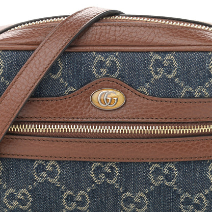Gucci New Denim GG Monogram Dollar Calfskin Mini Ophidia Shoulder Bag Blue Tea Cuir Epilog 10 of 10