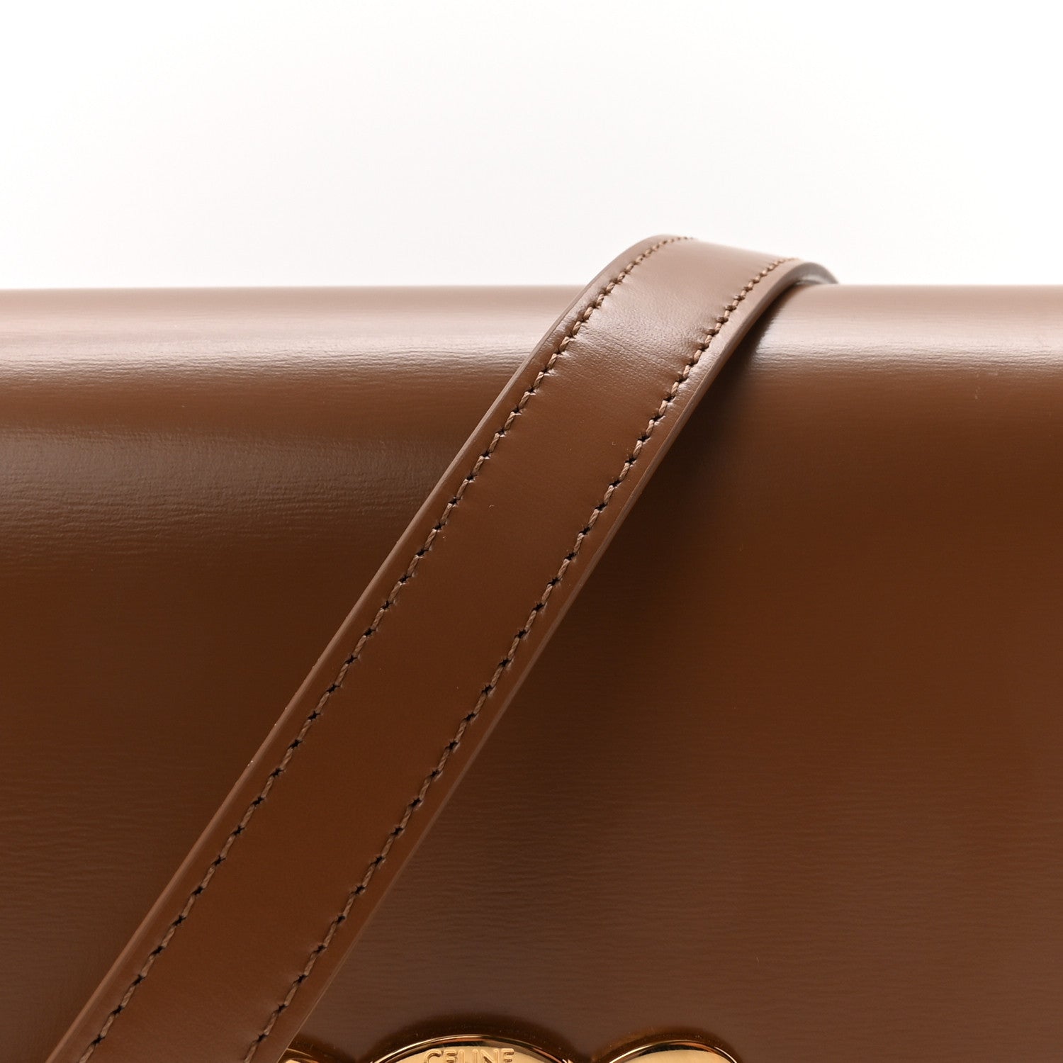Celine Shiny Calfskin Teen Triomphe Bronze 7 of 9