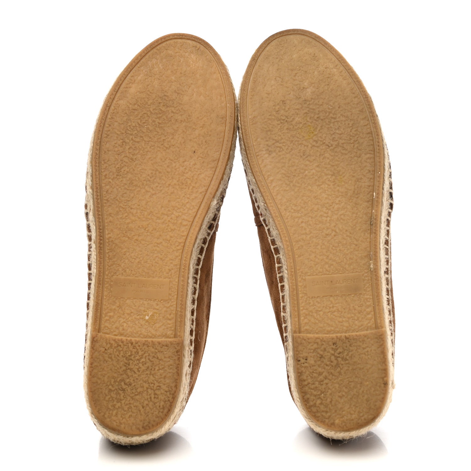 Saint Laurent Suede Monogram Espadrilles 36.5 Brown 5 of 9