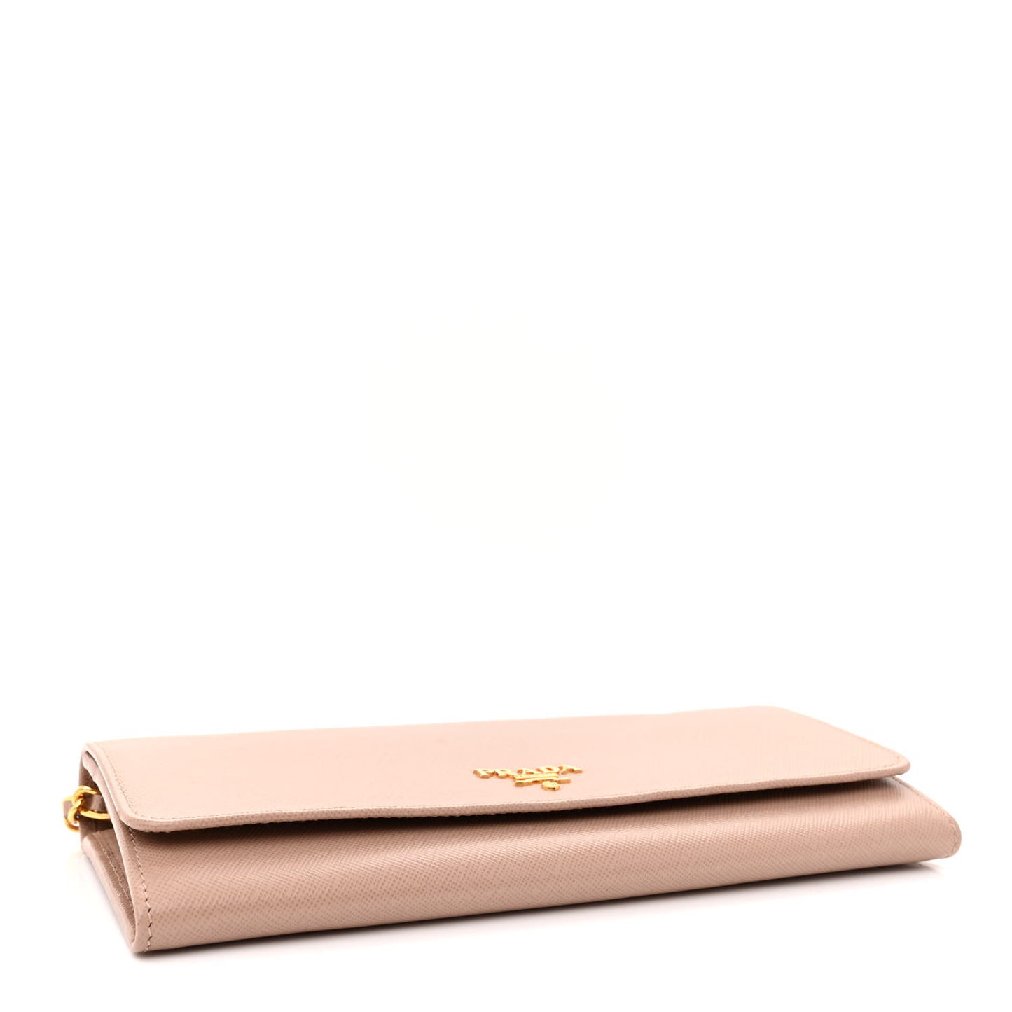 Saffiano Metal Oro Chain Wallet Cammeo