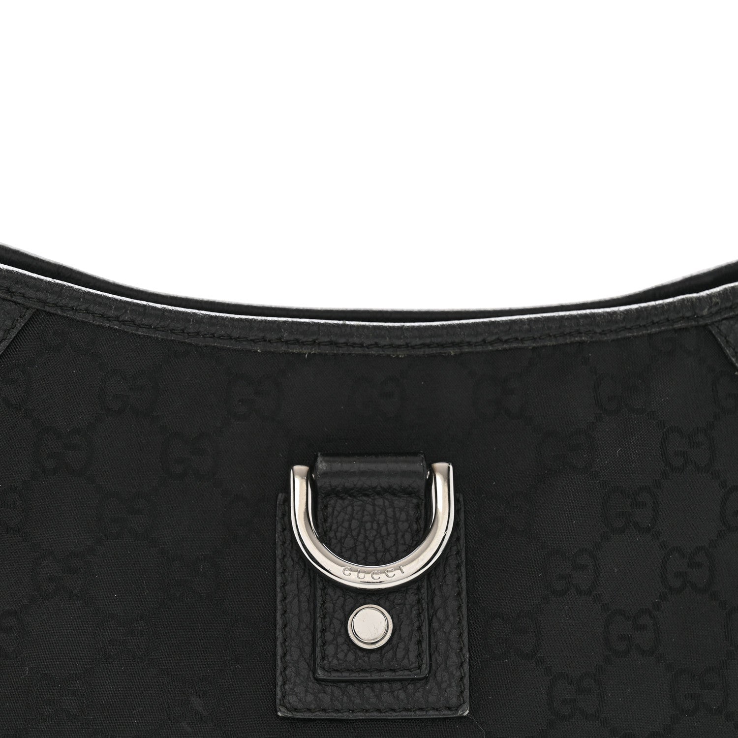 Gucci Monogram D Ring Abbey Pochette Black 8 of 12