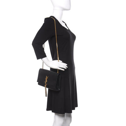 Saint Laurent Smooth Calfskin Medium Classic Monogram Kate Tassel Satchel Black 2 of 10