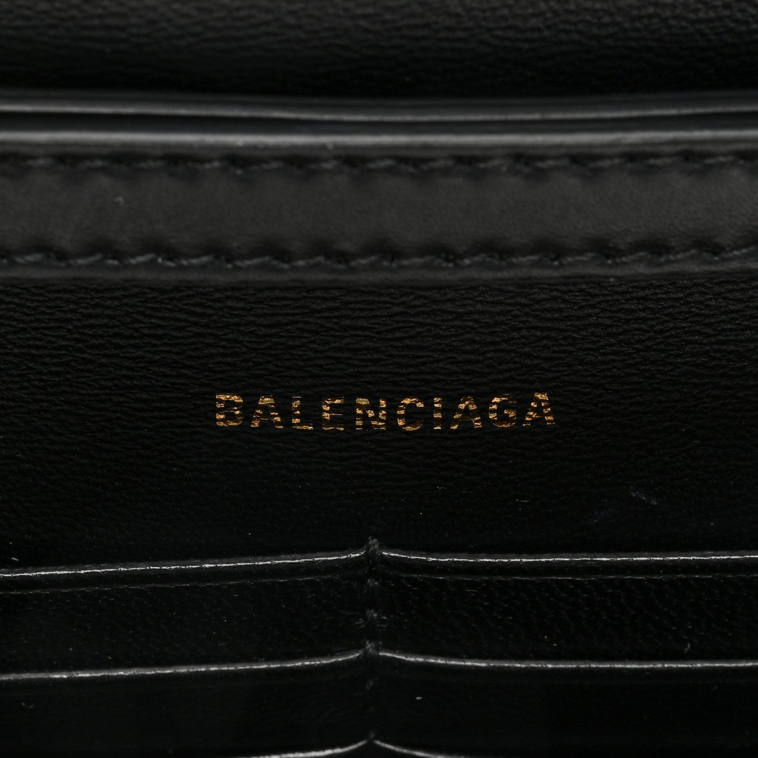 Balenciaga Shiny Box Calfskin XS Hourglass Wallet On Chain Black 6 of 9