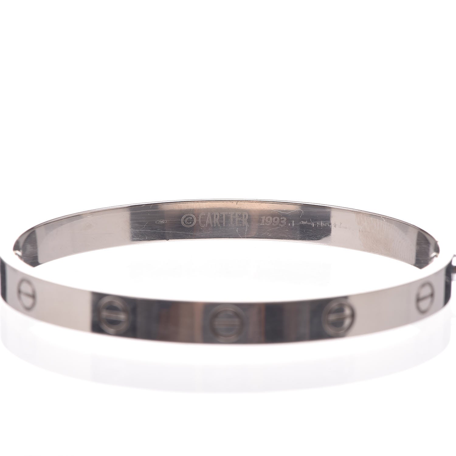 Cartier 18K White Gold LOVE Bracelet 18 5 of 5