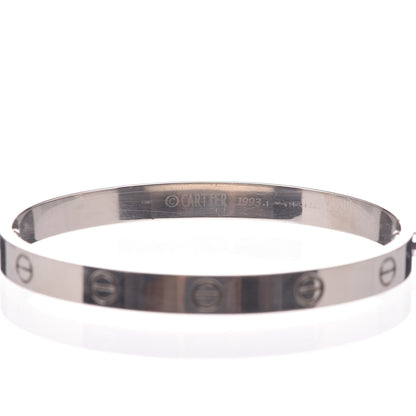 Cartier 18K White Gold LOVE Bracelet 18 5 of 5