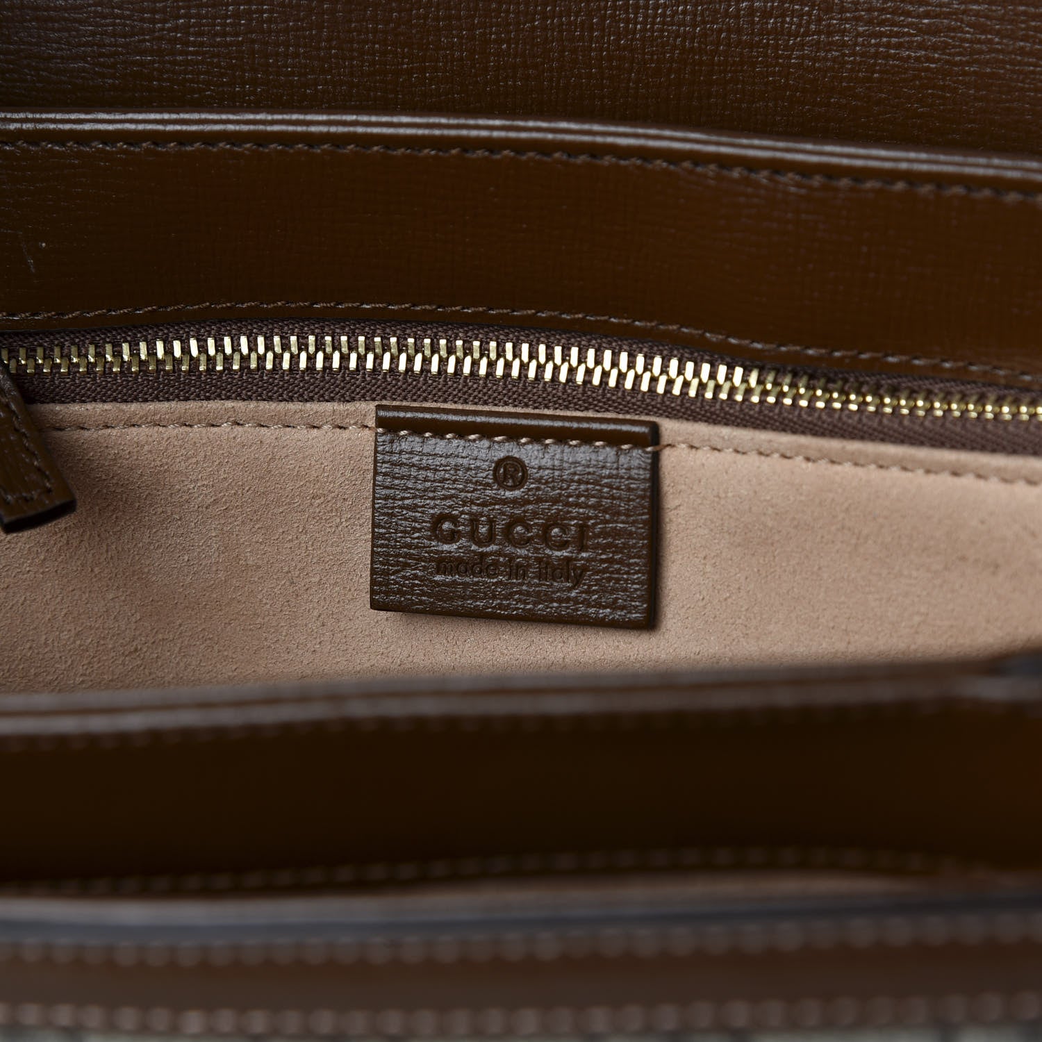 Gucci GG Supreme Monogram Horsebit 1955 Shoulder Bag Beige Brown Sugar 8 of 13