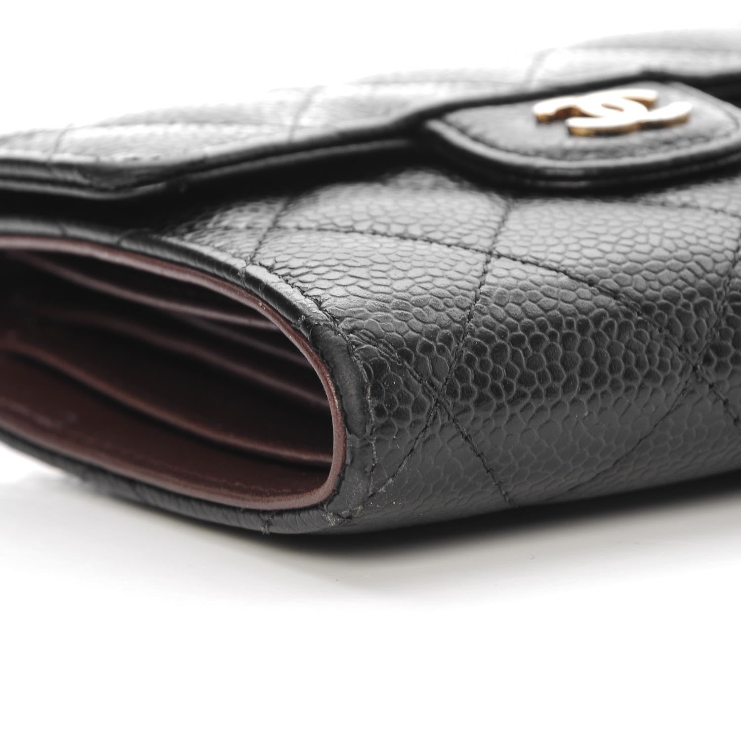 Chanel Caviar Quilted Compact Flap Wallet Black 13 of 15