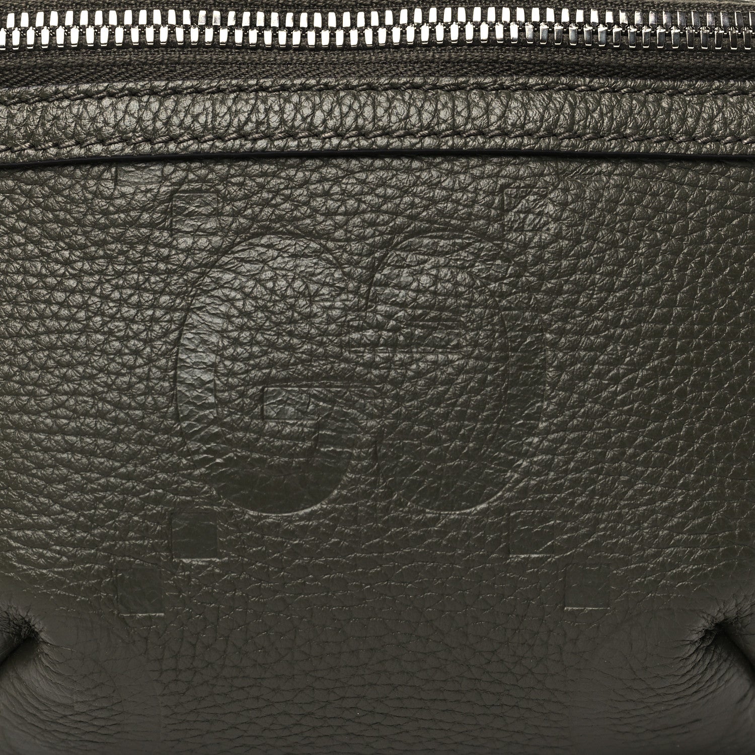 Gucci Piuma Calfskin Jumbo GG Embossed Small Belt Bag Dark Green 8 of 10