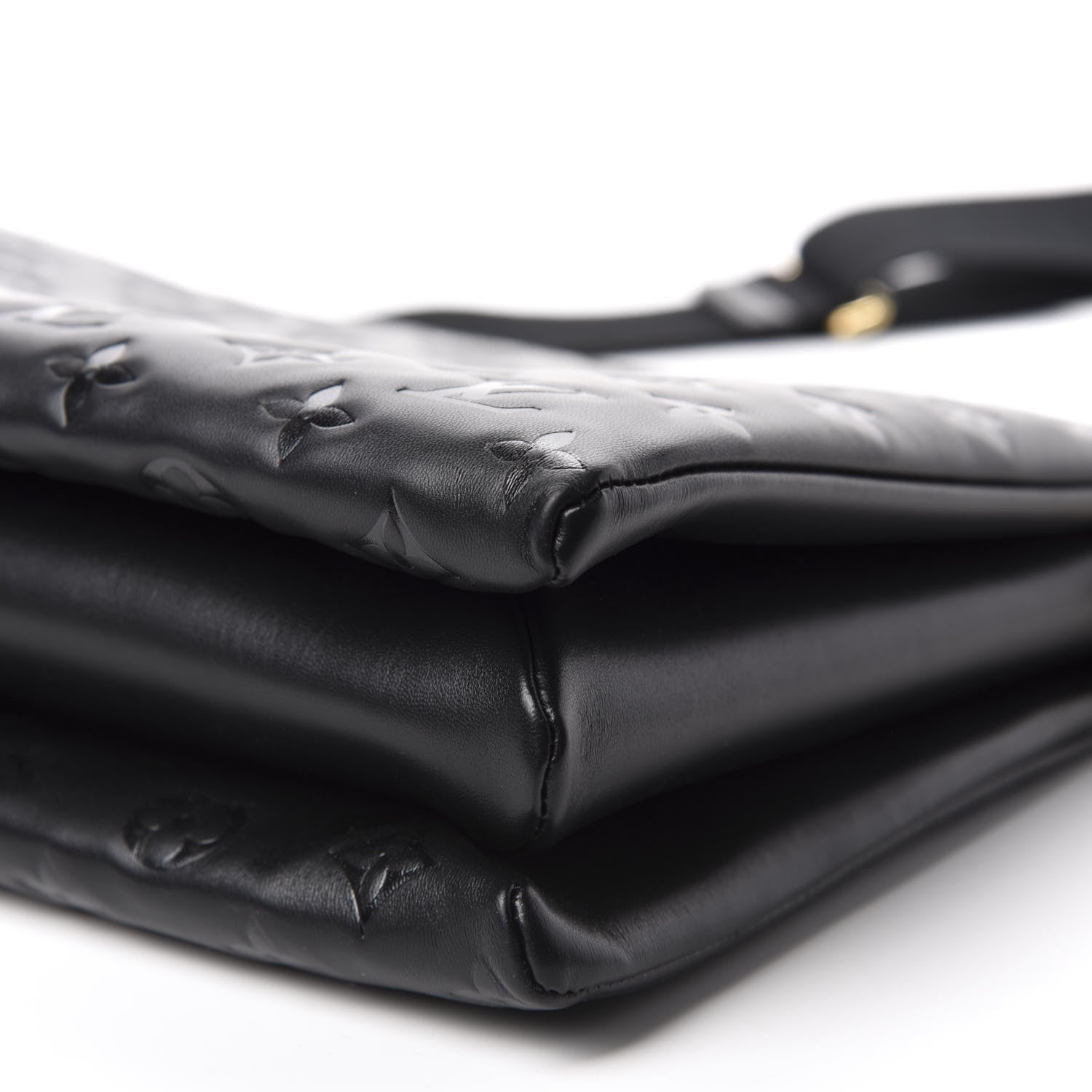 Louis Vuitton Lambskin Embossed Monogram Coussin MM Black 7 of 11