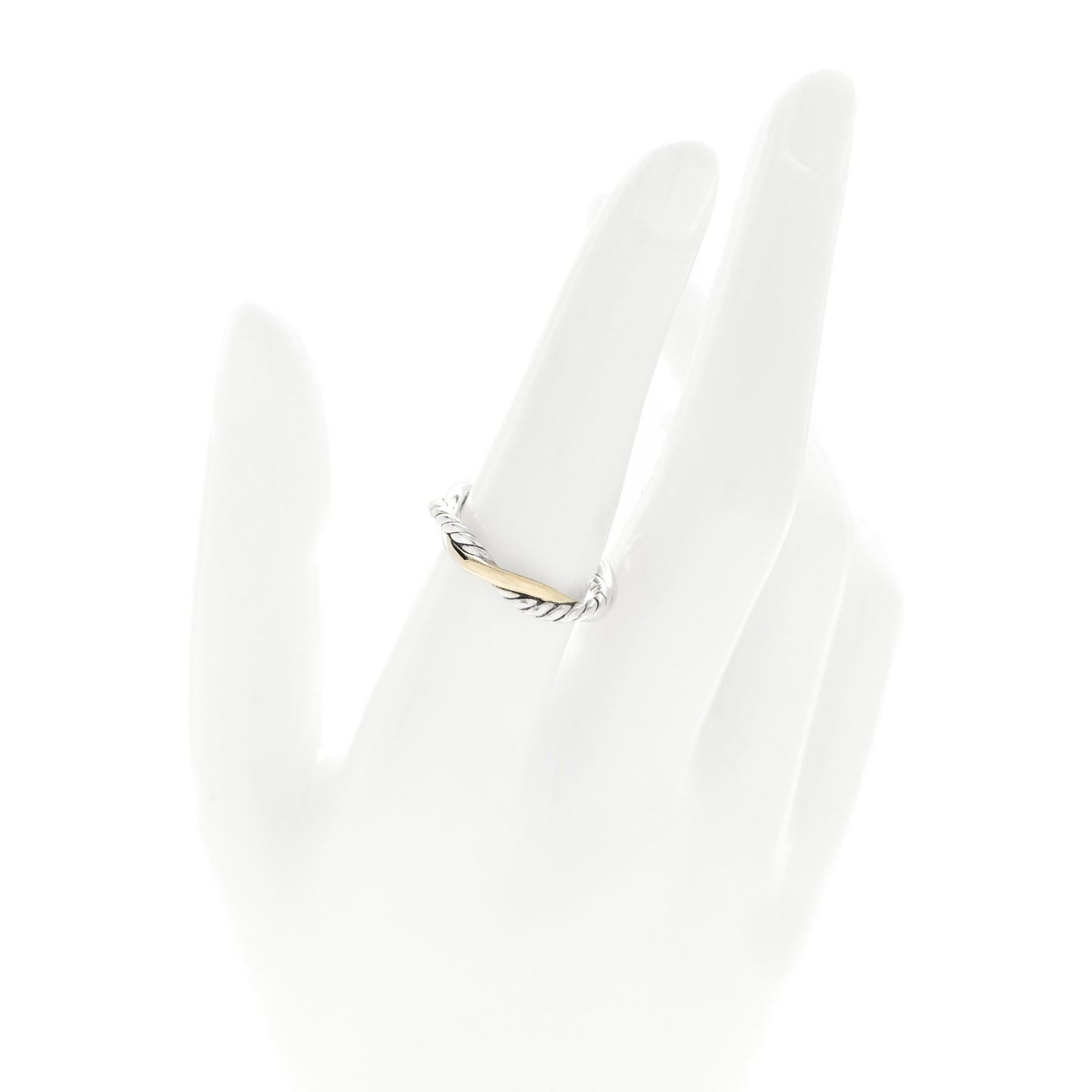 Sterling Silver 14K Yellow Gold Petite Infinity Band Ring 54 7