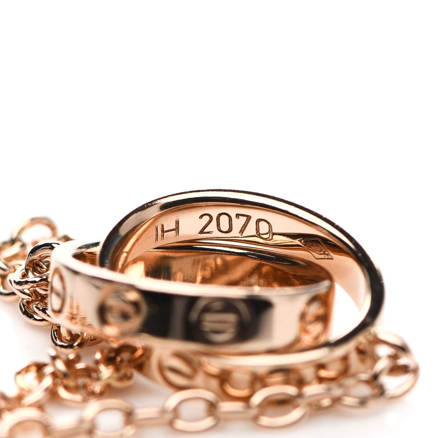 18K Pink Gold Interlocking LOVE Bracelet