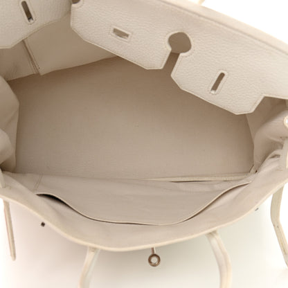 Hermes Taurillon Clemence Birkin 35 White 4 of 24
