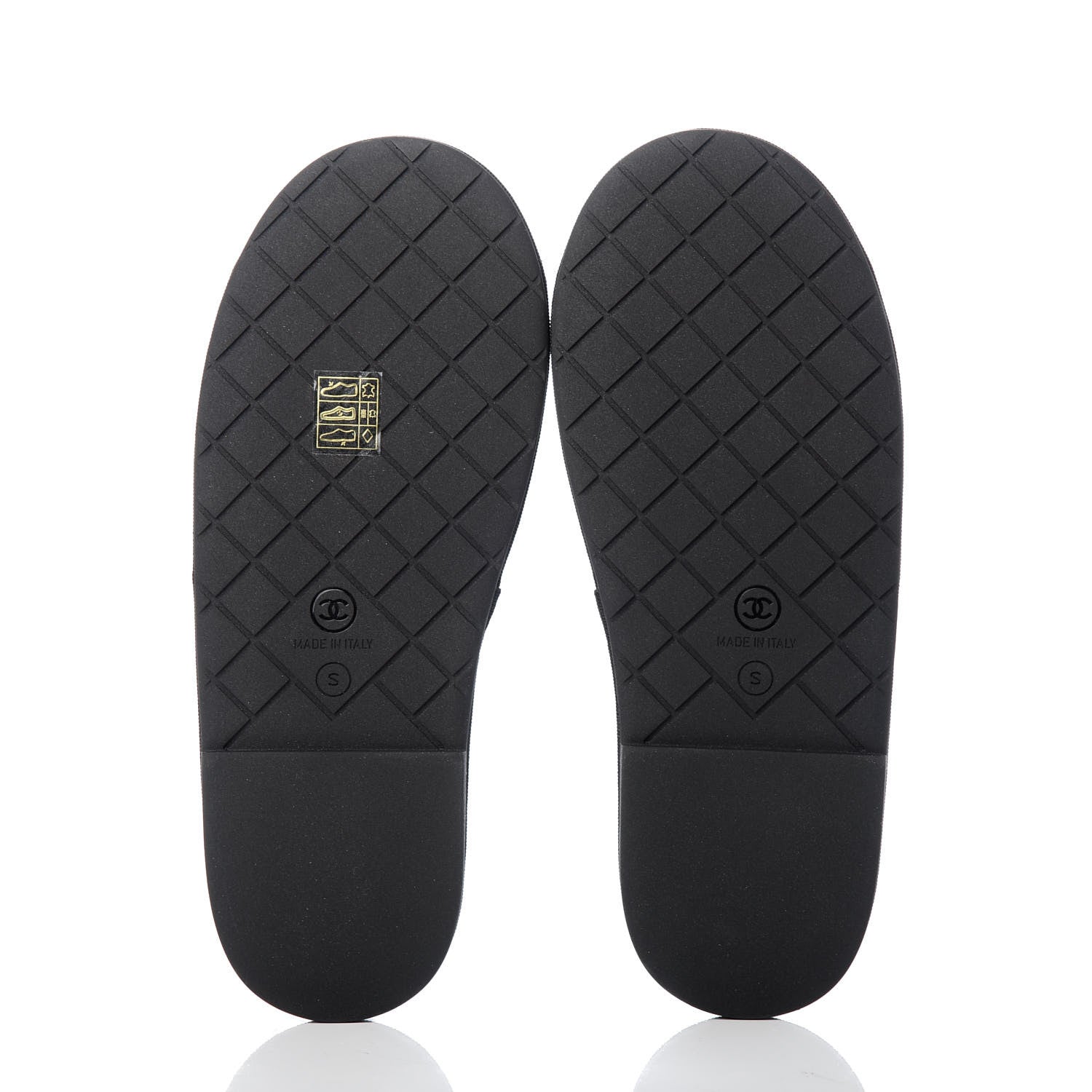 Chanel Lambskin Quilted CC Mules Sandals S Black 6 of 11