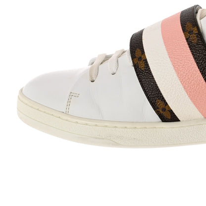 Louis Vuitton Calfskin Monogram Striped Frontrow Sneakers 38.5 White 10 of 11
