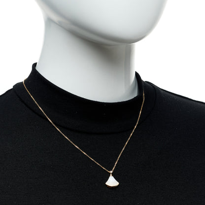 Bulgari 18K Rose Gold Diamond Mother of Pearl Small Divas' Dream Pendant Necklace 2 of 6