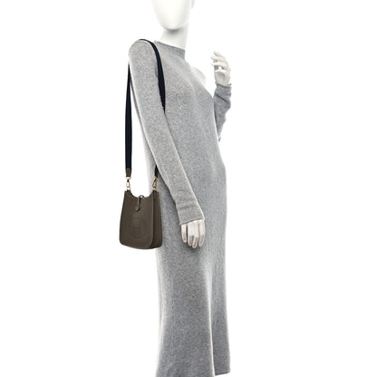 Hermes Taurillon Clemence Amazone Evelyne TPM Etoupe Bleu Indigo 2 of 10