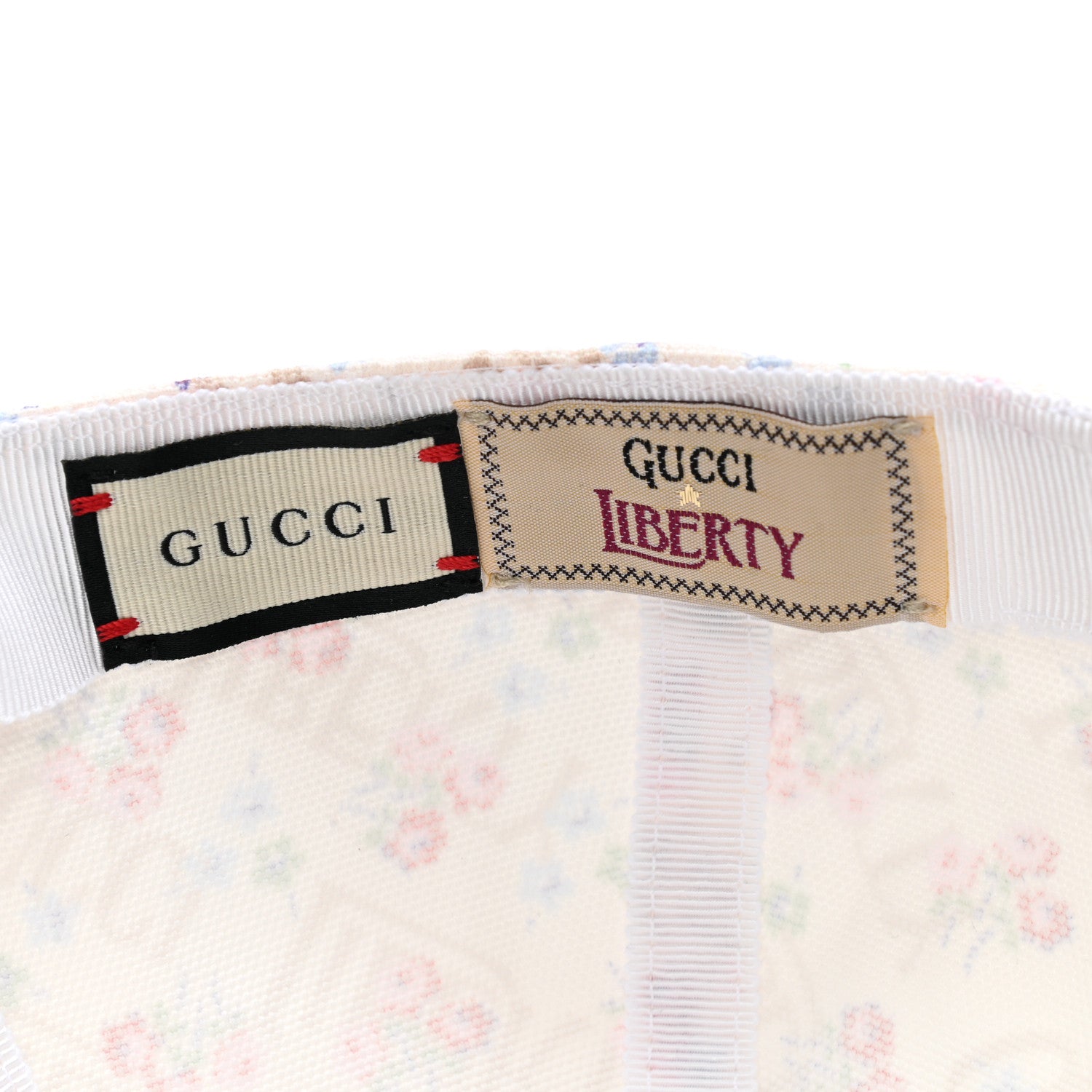 Gucci X LIBERTY OF LONDON Canvas Floral Print Baseball Hat M White 9 of 11