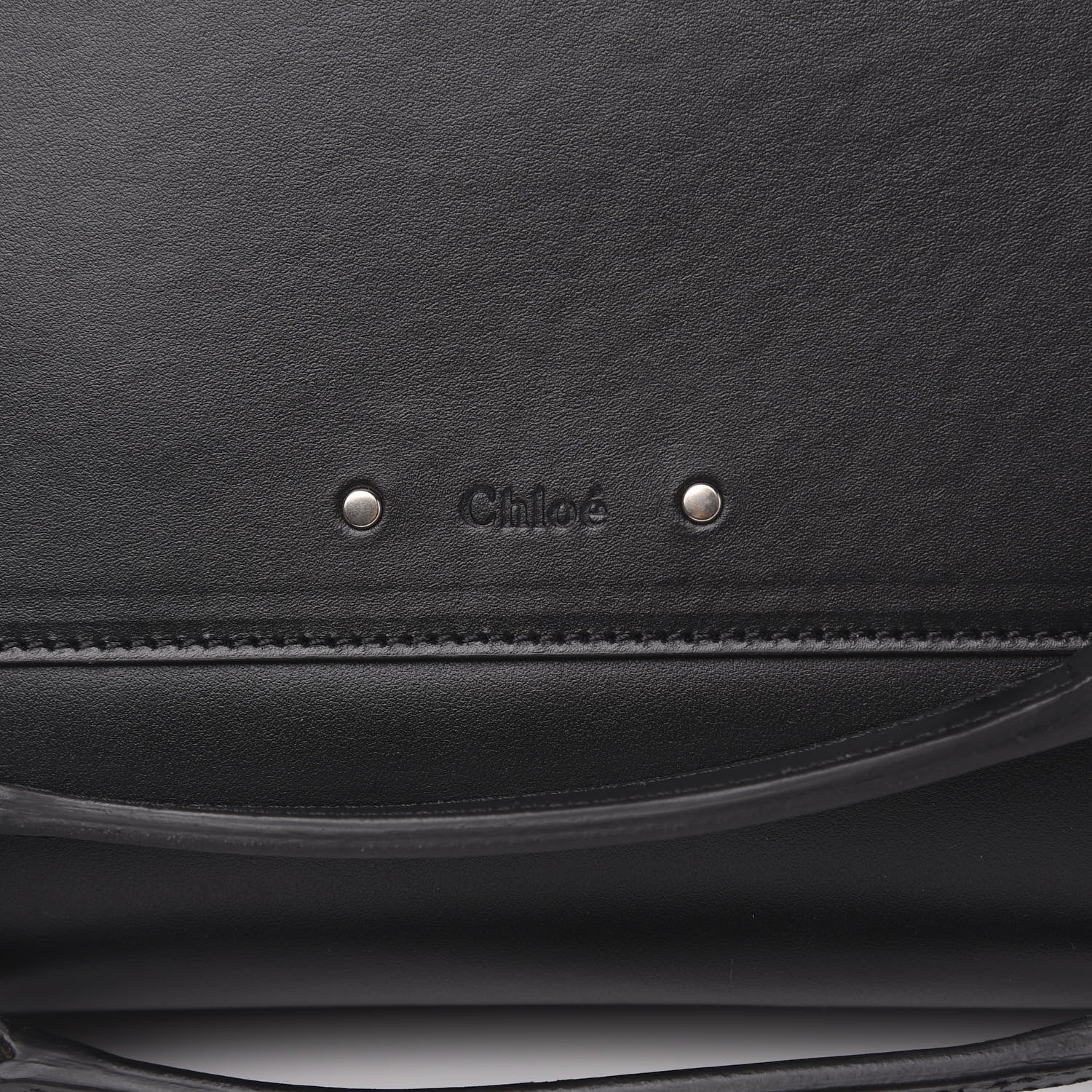Chloe Shiny Calfskin Medium Annie Shoulder Bag Black 10 of 10
