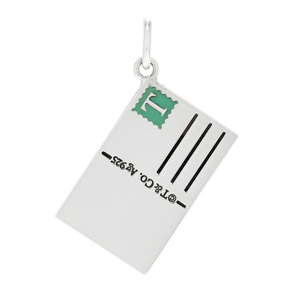 Tiffany Sterling Silver Enamel Kyoto Postcard Charm Blue 3 of 5