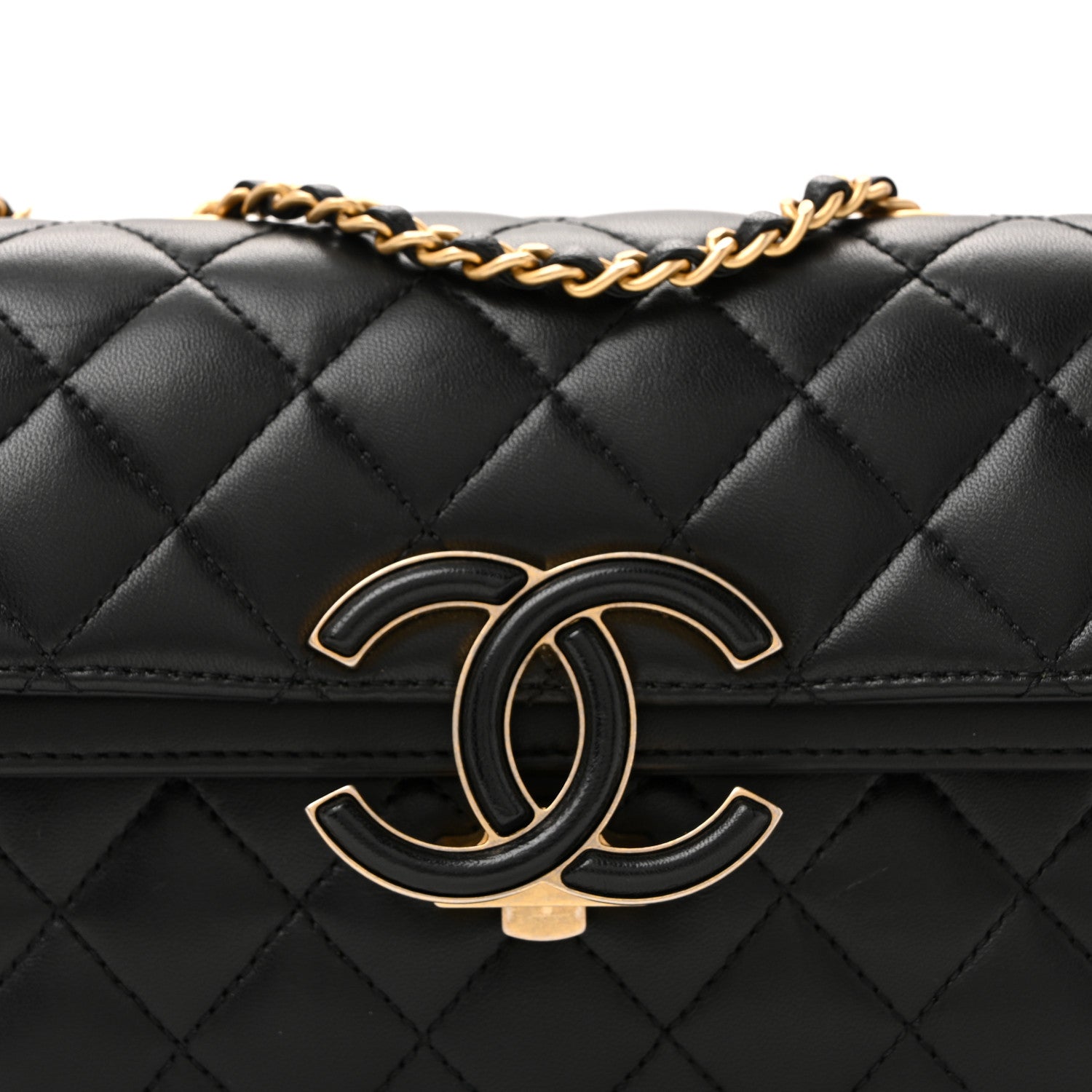Chanel Lambskin Quilted Small CC Chic Flap Black 20 of 36