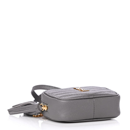 Saint Laurent Grain De Poudre Matelasse Monogram Baby Lou Camera Bag Fog 4 of 7