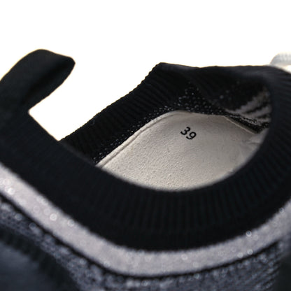 Hermes Knit Bi-Color Womens Addict Sneakers 39 Black White 8 of 17