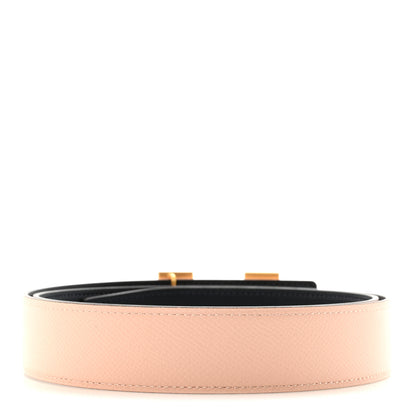 Hermes Swift Epsom Reversible 32mm Martelee H Belt 90 36 Bleu Indigo Rose Eglantine 2 of 6