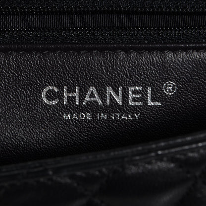 Chanel Lambskin Quilted Classic Twist Flap Bag Black Bordeaux 7 of 8