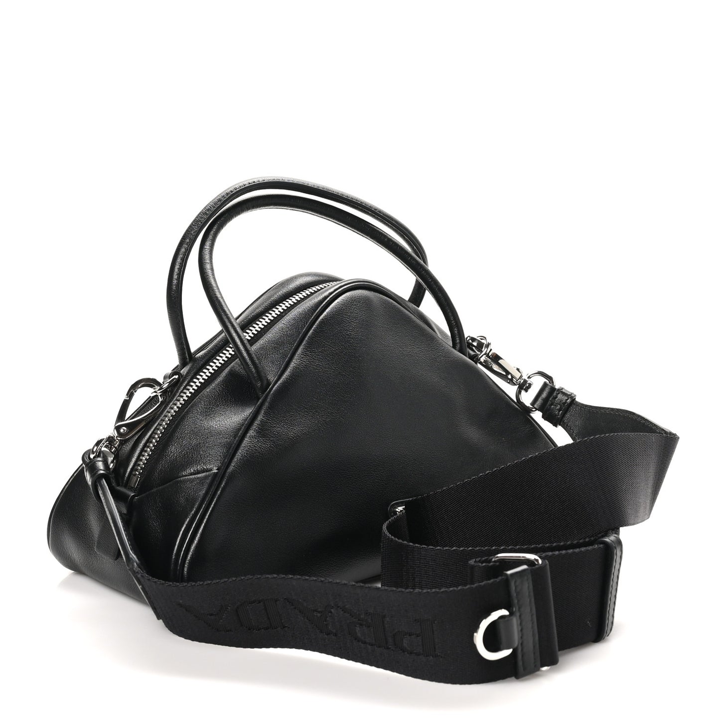 Grace Lux Triangle Top Handle Shoulder Bag Black