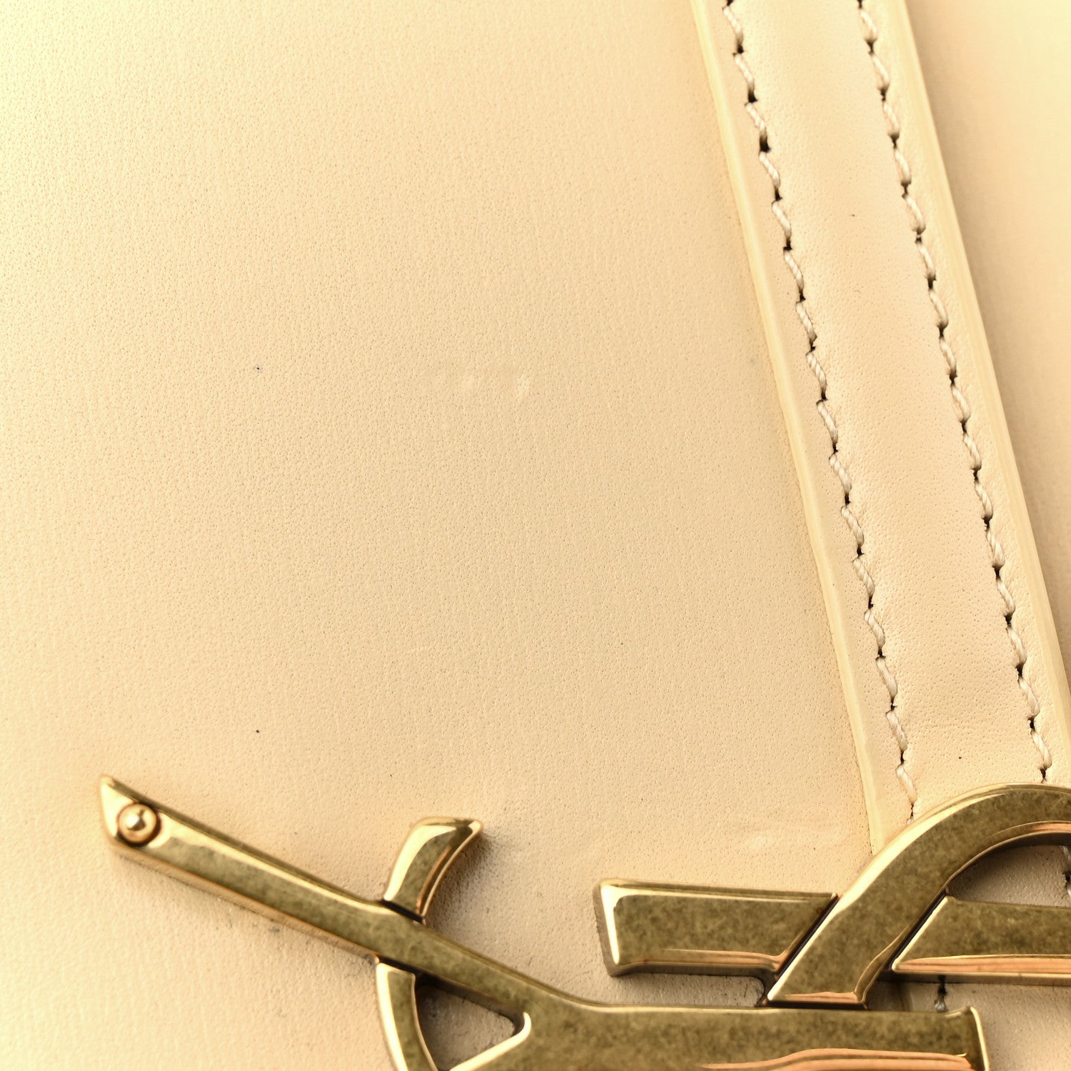 Saint Laurent Smooth Calfskin Small Solferino Satchel Ivory Natural 14 of 15