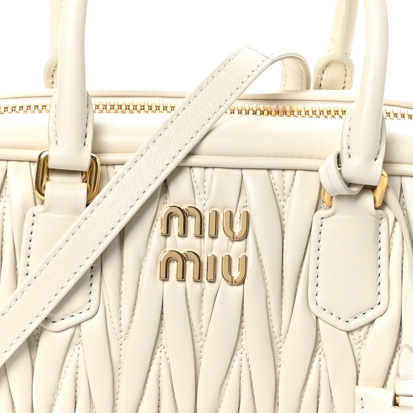 Nappa Matelasse Large Arcadie Top Handle Bag White