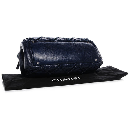 Chanel Calfskin Ultra Stitch Bowler Navy 4 of 7