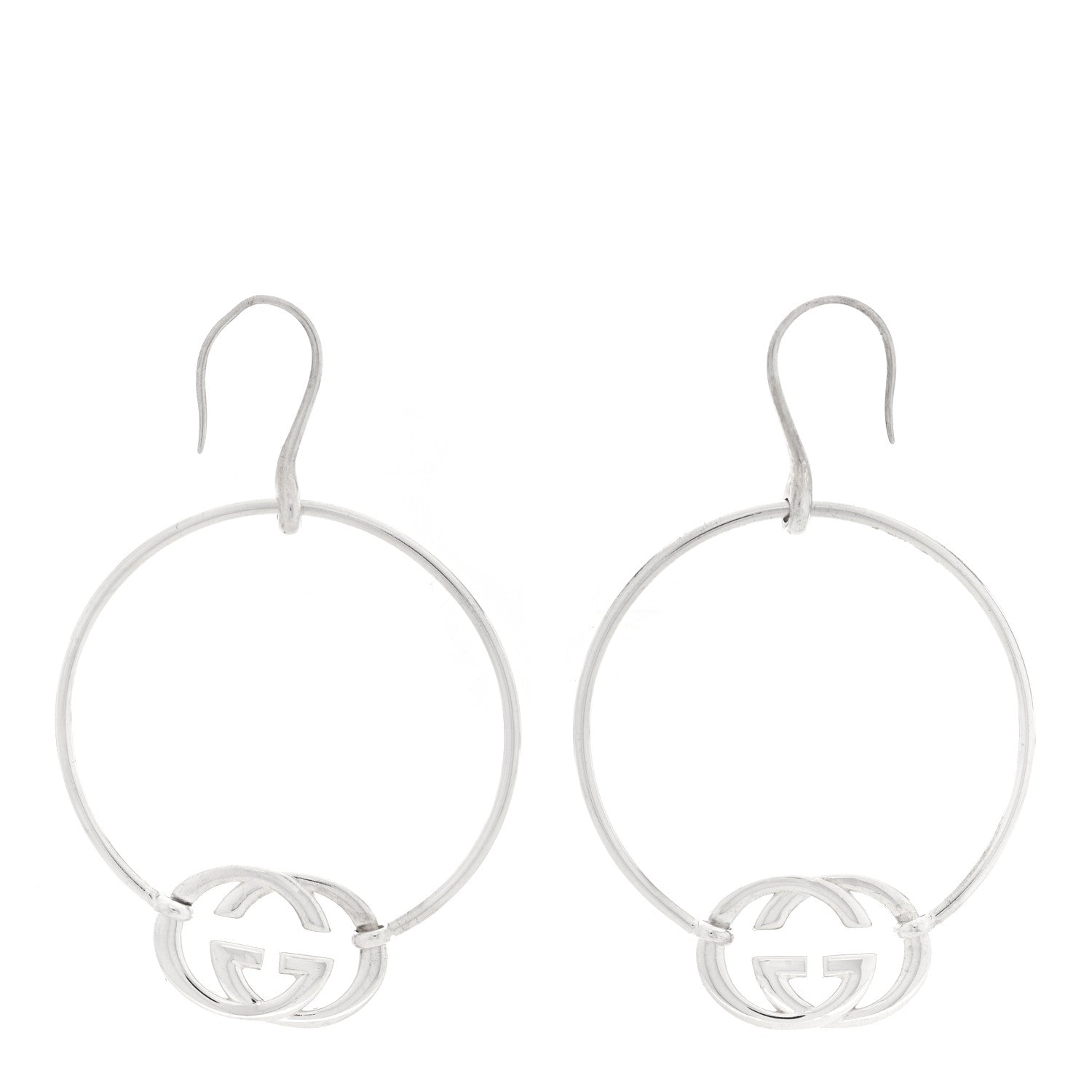 Gucci Sterling Silver Britt Hoop Earrings 1 of 5