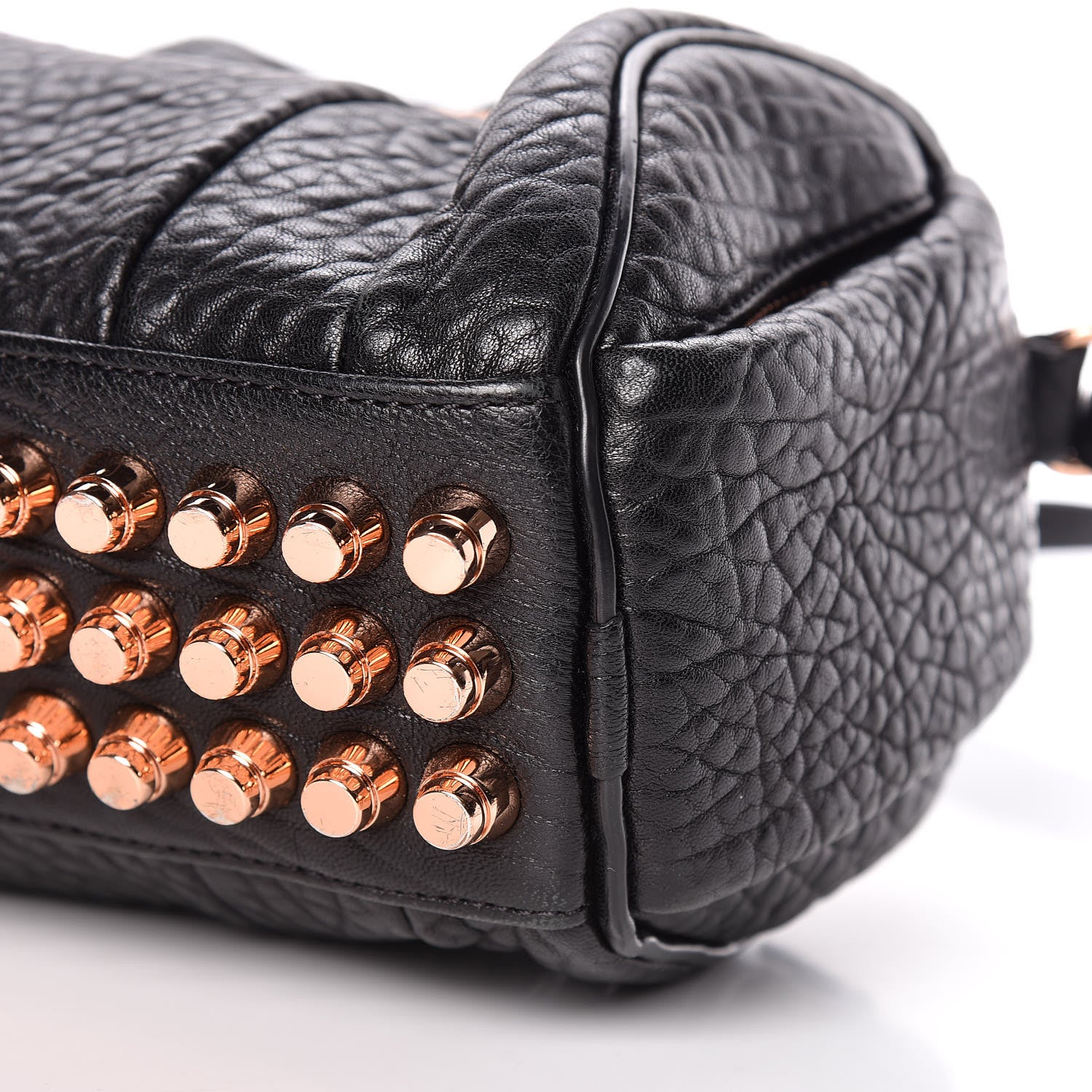 Alexander Wang Pebbled Lambskin Mini Rockie Black Rose Gold Hardware 6 of 11