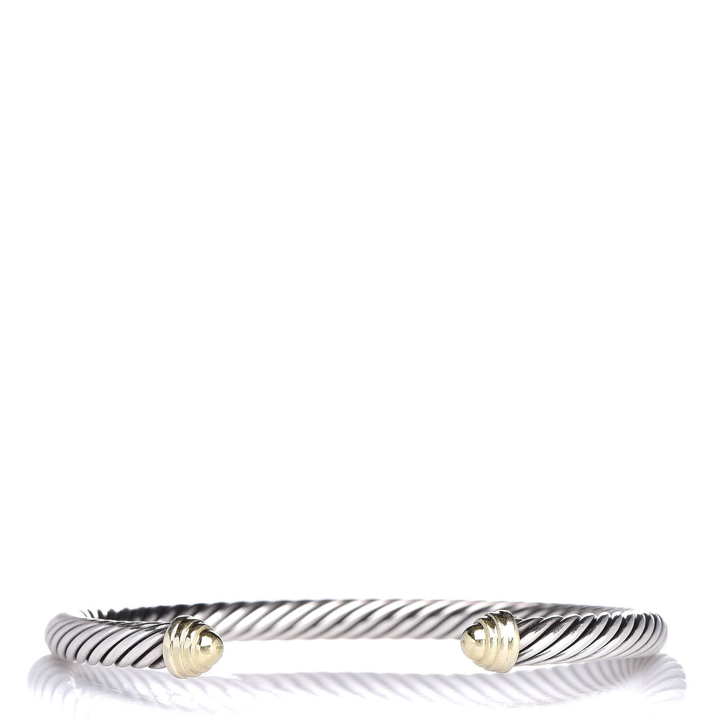 Sterling Silver 14K Yellow Gold 5mm Cable Classics Bracelet
