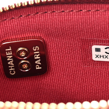 Chanel Patent Calfskin Quilted Shiny Coco Clutch With Chain Red 6 of 10