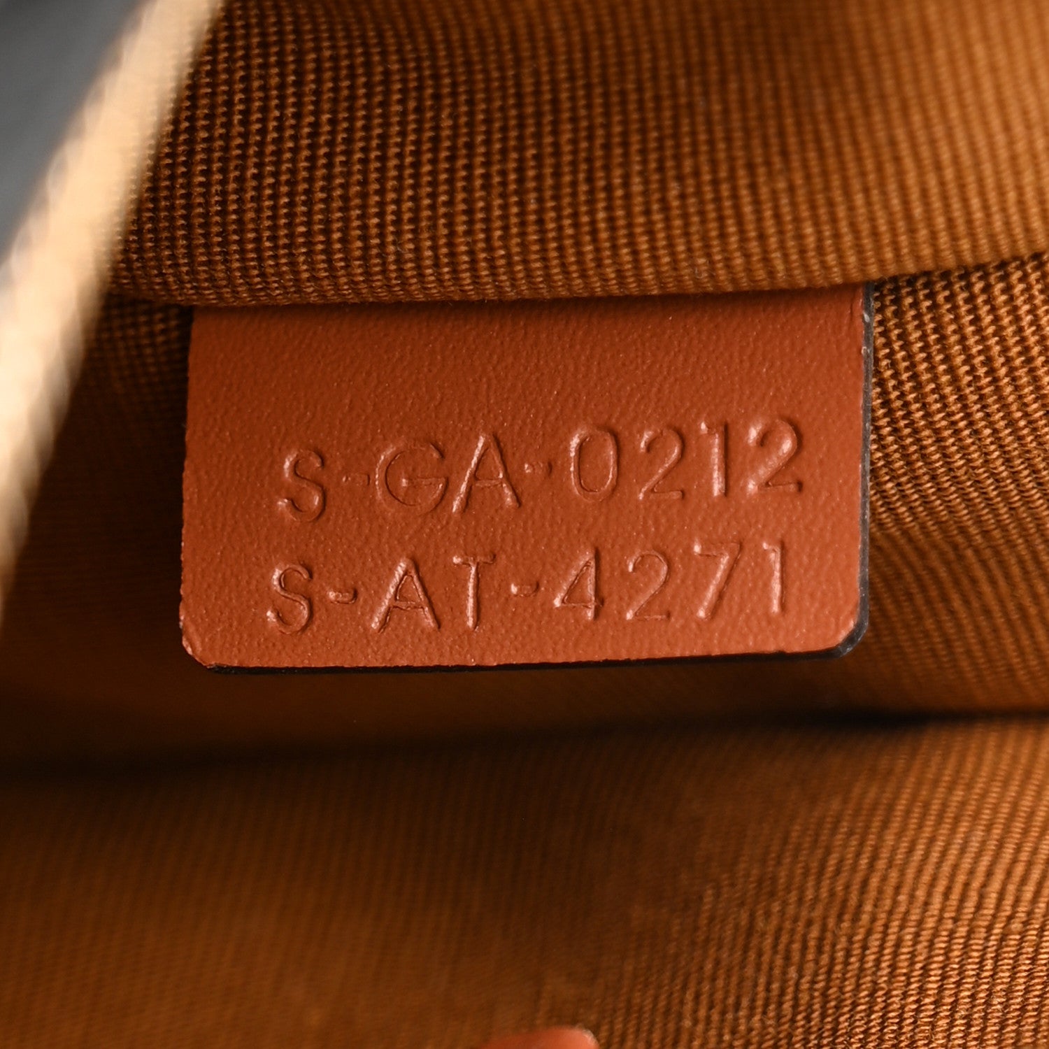 Celine Triomphe Canvas Calfskin Ava Shoulder Bag Tan 7 of 10