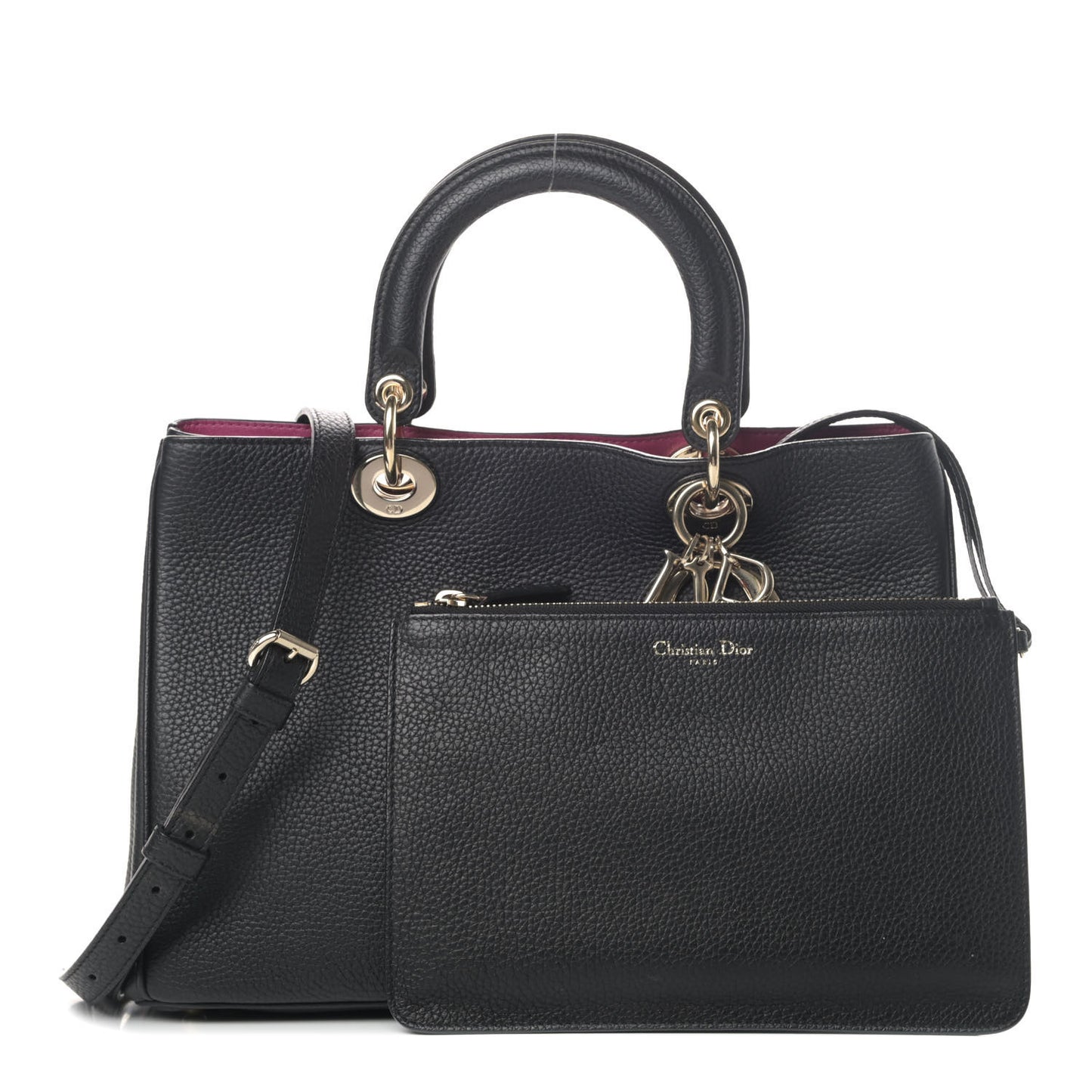 Bullcalf Medium Diorissimo Tote Black Rose Indien