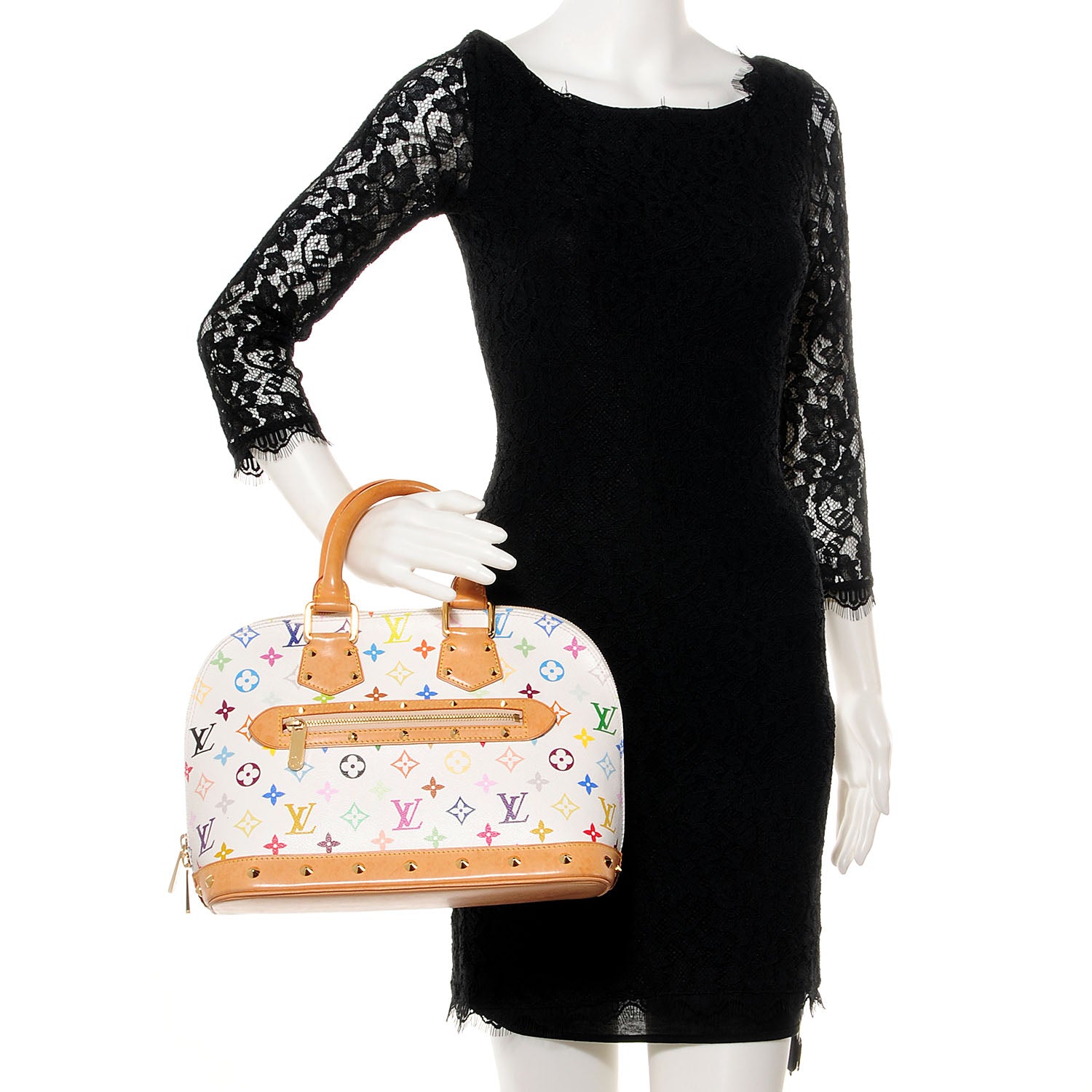 Louis Vuitton Monogram Multicolor Alma White 2 of 7