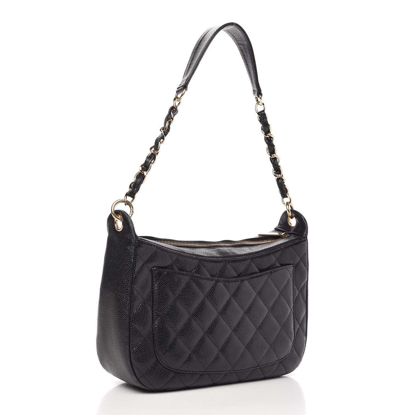 Caviar Quilted Timeless CC Shoulder Bag Black