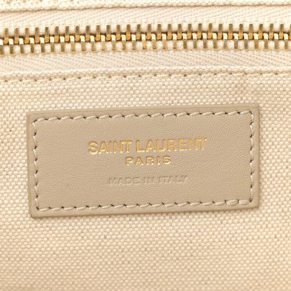 Saint Laurent Linen Calfskin Rive Gauche Tote Beige Sea Salt 6 of 13