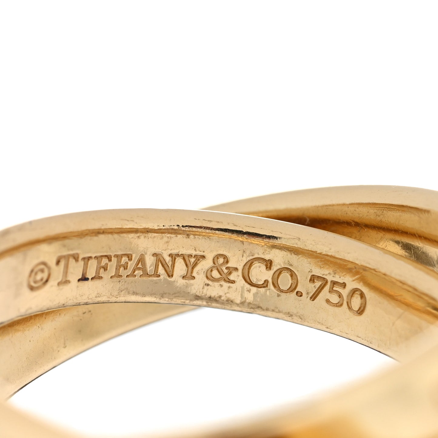 18K Yellow Gold 1837 Interlocking Circles Ring 54 7