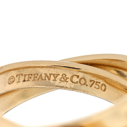 Tiffany 18K Yellow Gold 1837 Interlocking Circles Ring 54 7 4 of 4